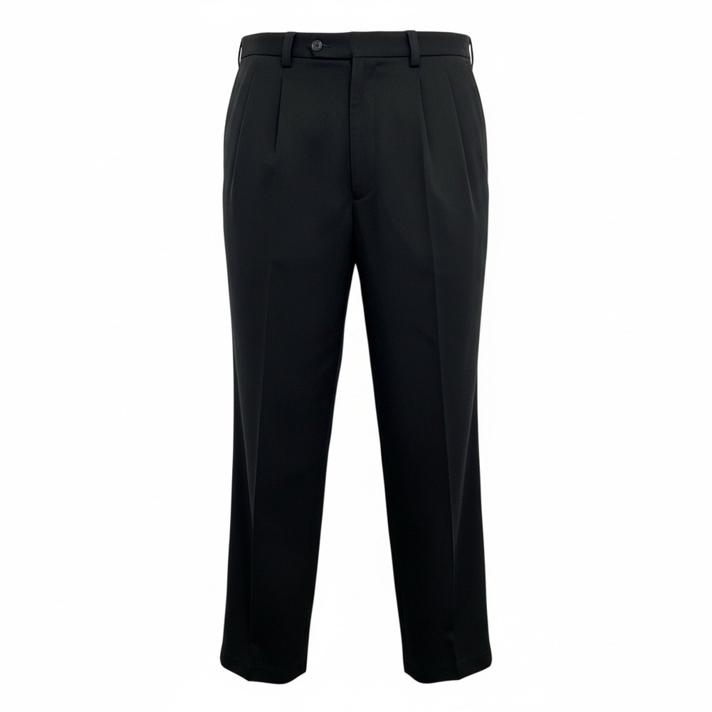 Oak Hill Mens‎ Black Pleated Premium Pants Waist Relaxer Size 38x28 (R17) NWTs